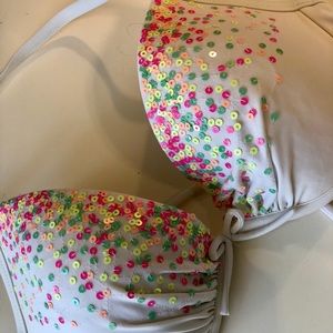 Victoria’s Secret Pink White Halter Bikini 32D